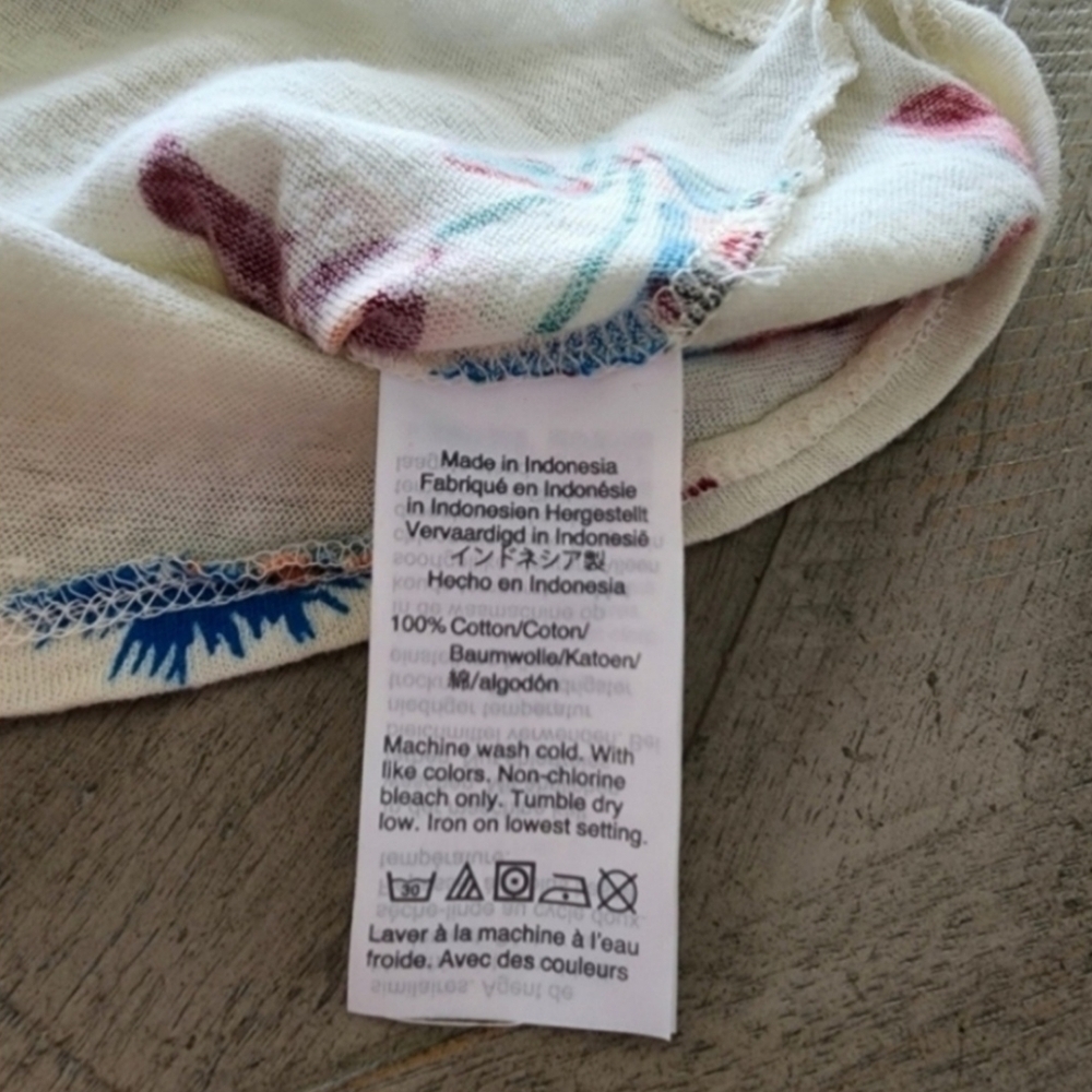Madewell Knot-Front Tee in Hawaiian Hideaway Size XS - Picture 7 of 7
